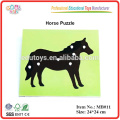 2015 Montessori Matériaux Puzzle en bois, Montessori Horse Puzzle Toy, haute qualité Montessori Puzzle Game